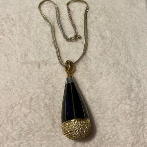 Necklace.   Gold and black